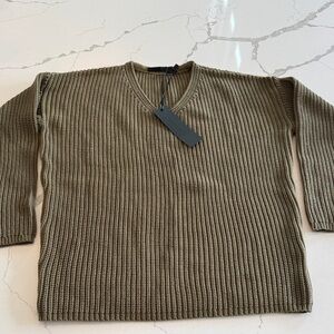 Jenni Kayne Women's Cotton Cabin Sweater in Sage